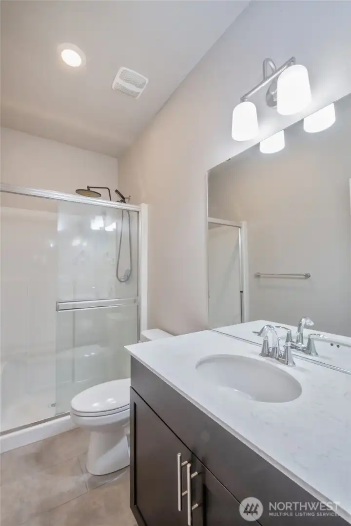 ADU bath with bench seat