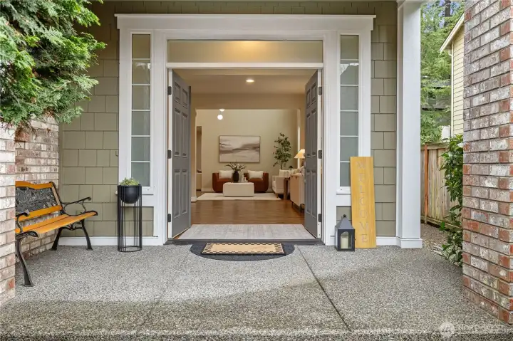 front door + patio