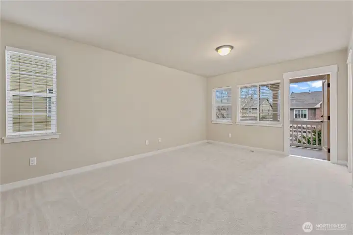 bedroom #4 with balcony