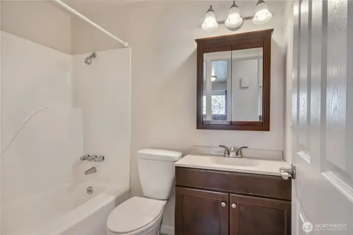 Bathroom off hallway