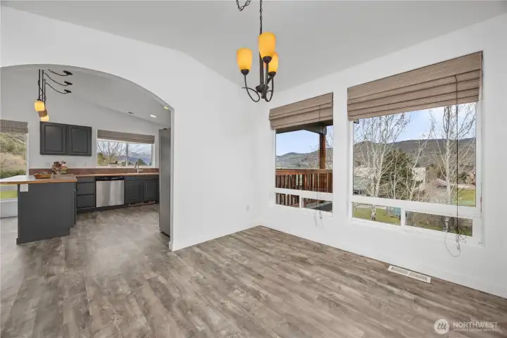 Dining room adjacent to kitchen