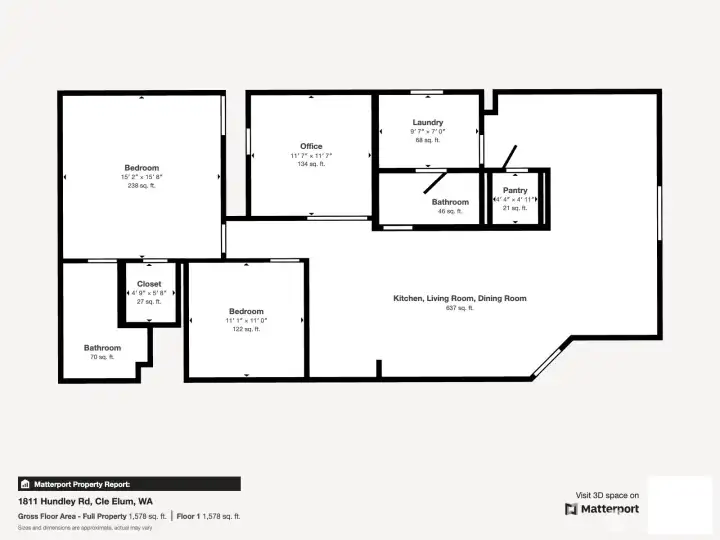 Interior detail showing flooring transition and layout flow