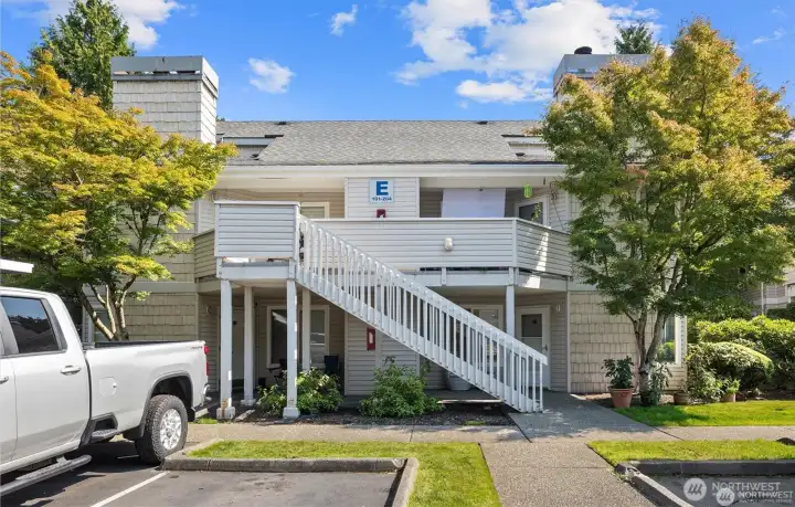 Carport parking space just out front door