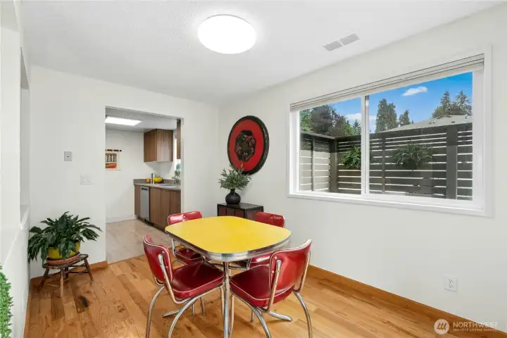 Dining area | Side patio space | Kitchen