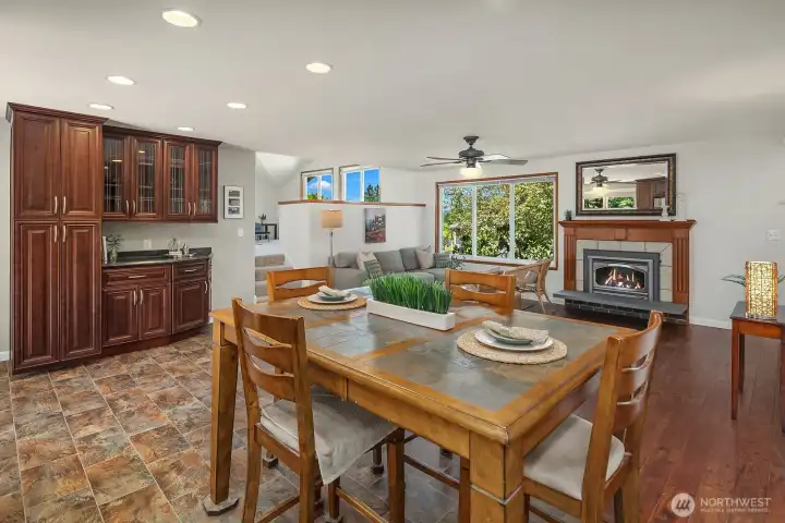 The open-concept design allows the kitchen, dining area, and living room to flow together naturally for daily living and entertaining.