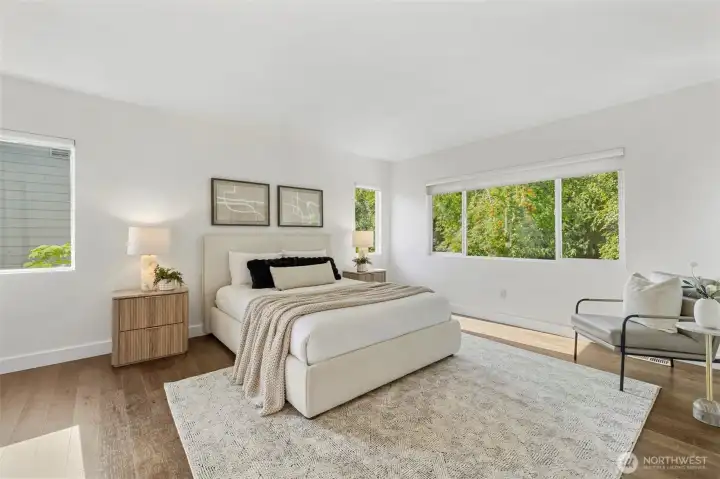 Primary Bedroom overlooking Backyard!
