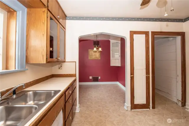 Kitchen view to Dining Room