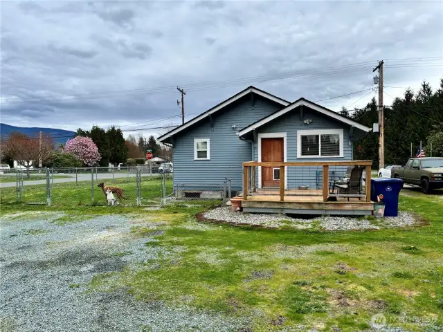 Back entrance with nice deck