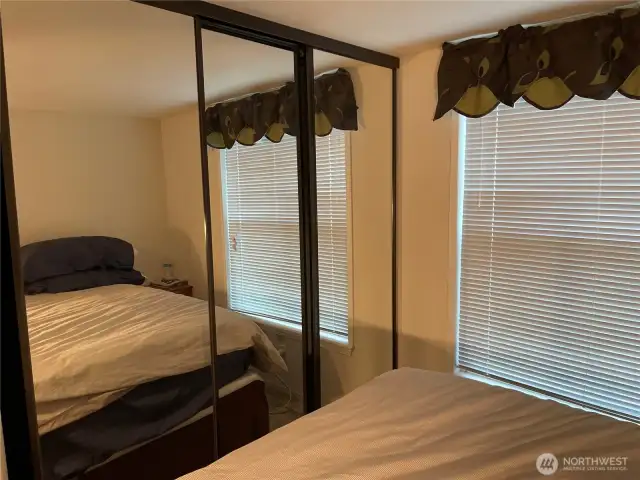 Plenty of closet space in primary bedroom