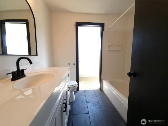Freshly updated full bath on main floor
