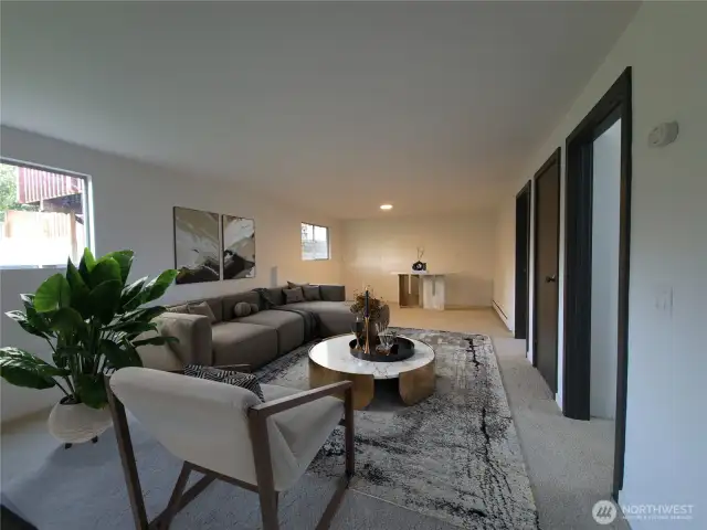 2nd living room staged