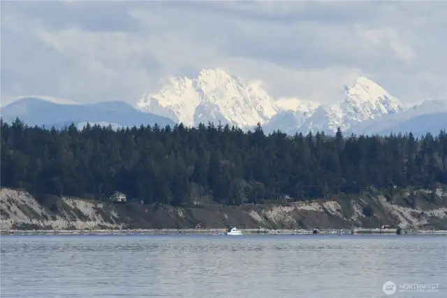 Mountains from beach