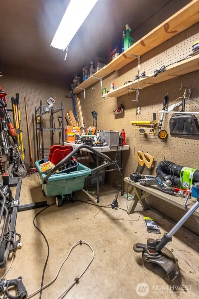 decent sized storage area on the backside of the carport.