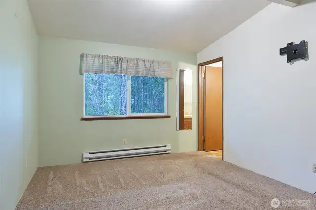 Primary bedroom with its own full bathroom.