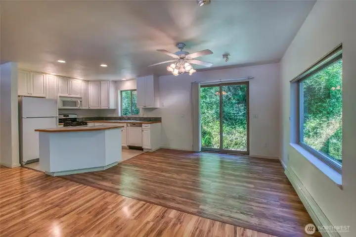 Main unit open kitchen and dining room