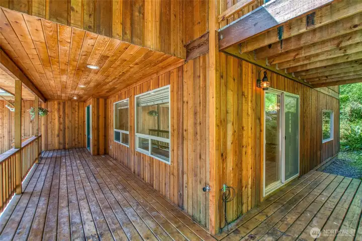 Covered deck front and side