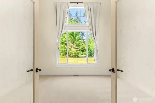 Office with glass French Doors