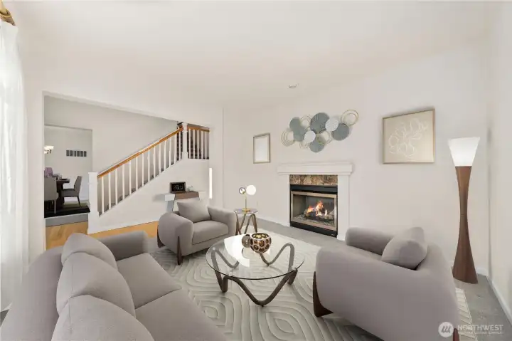 Virtually Staged Living Room