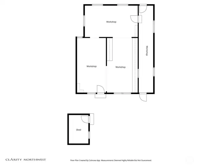 Detached shop & shed. Ground floor. Dimensions available upon request.