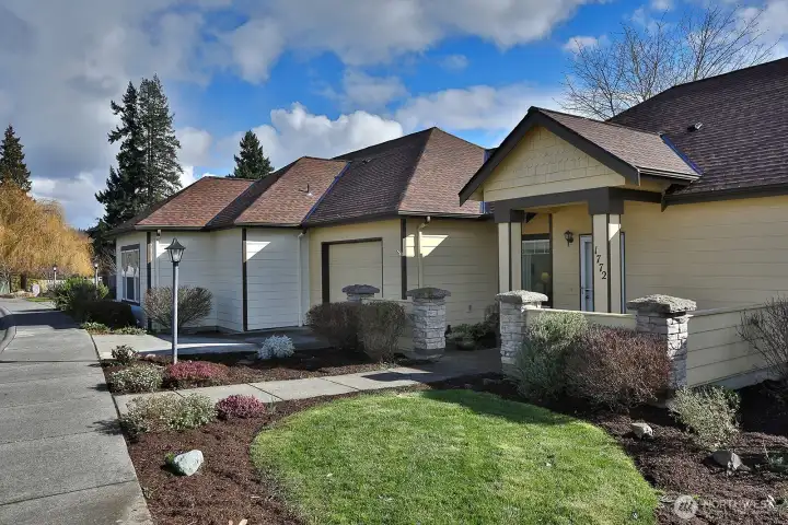 Part of a lovely row of condos.