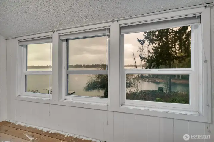 All Bedrooms have sweeping views of American Lake & Mt Rainier!