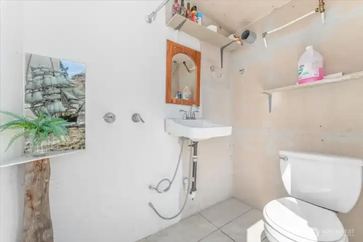 Shower/bathroom setup