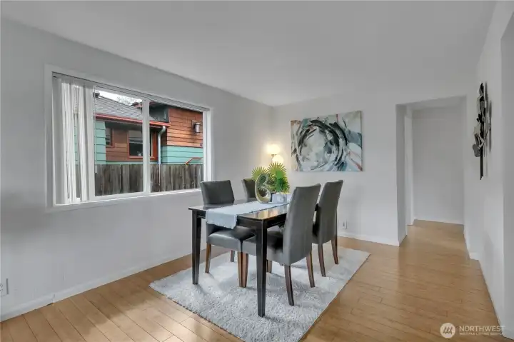 Dining room with natural light