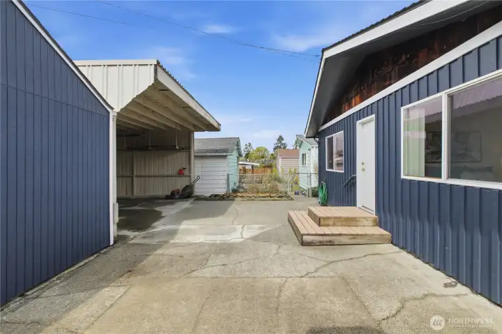 Patio space for entertaining