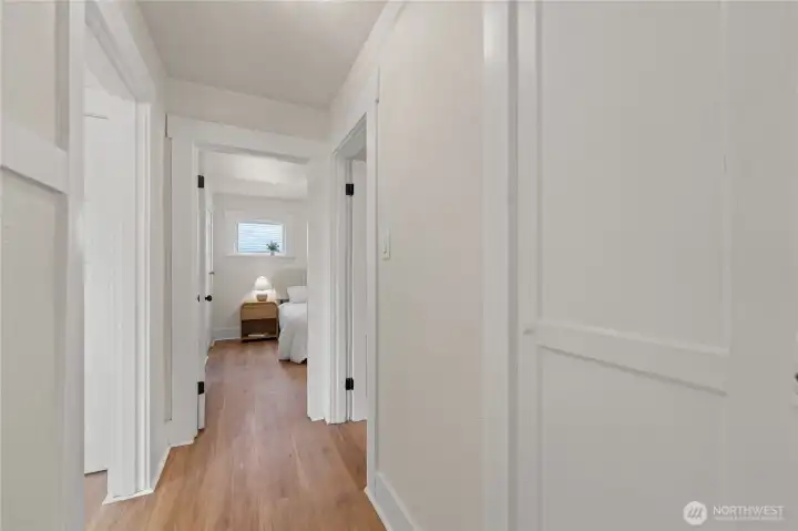 hallway to beds and bath