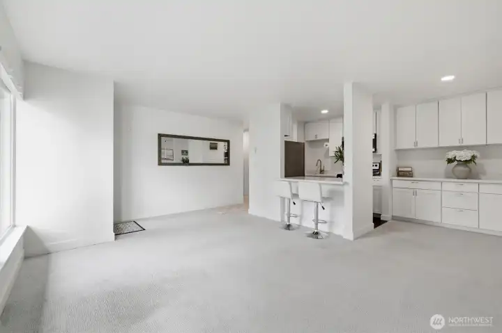 living room looking back toward entry