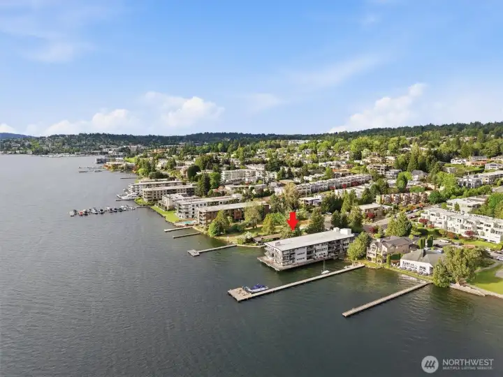View of the complex from the south looking toward downtown Kirkland