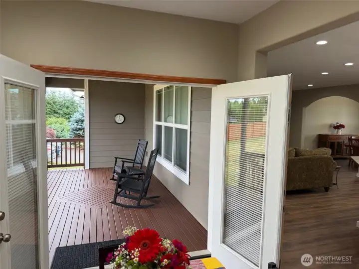 French Doors to back deck area French Doors to back deck area