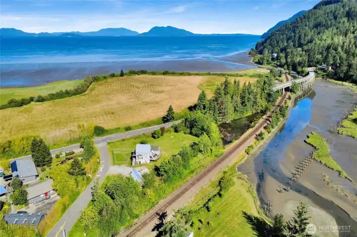 Views of the Bay and Blanchard Mountain on iconic Chuckanut Drive
