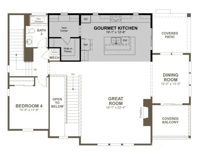 Main Level Floor Plan.