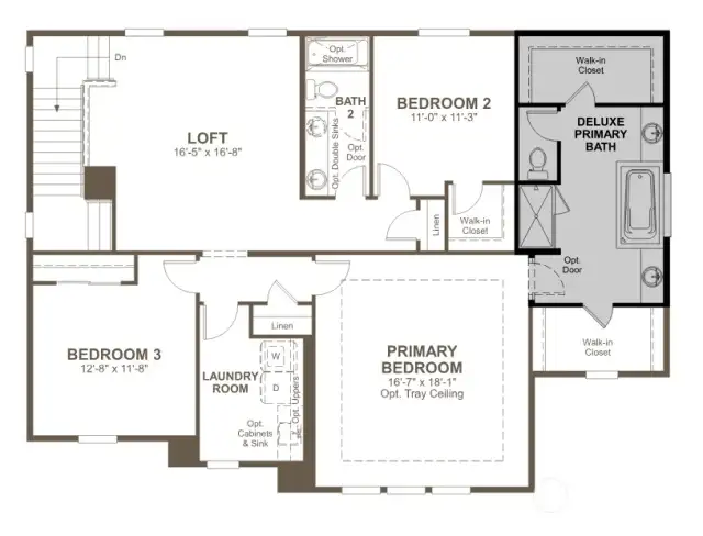 Upper Level Floor Plan.