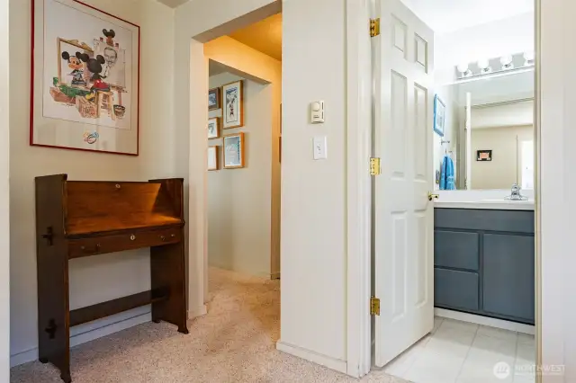 Easy access from kitchen to this room, could be used as an office, playroom, exercise room or converted to a 4th bedroom.