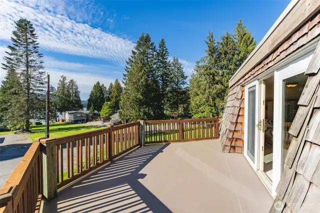 Your own private deck with views of Lake Samish.