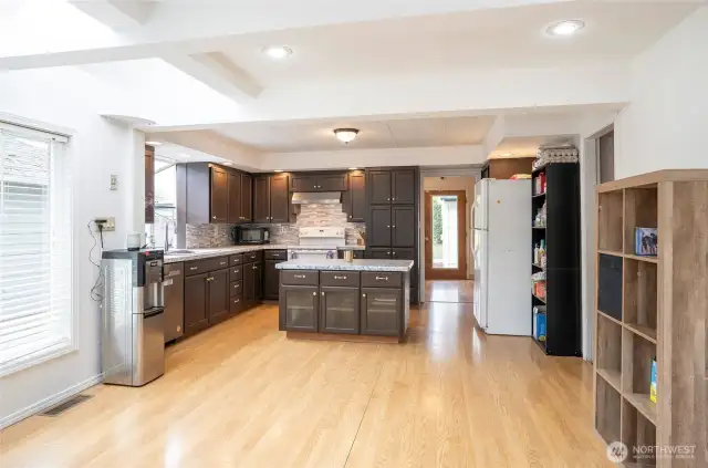 Open Kitchen with a lot of storage space.