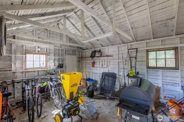 Interior view of the shed