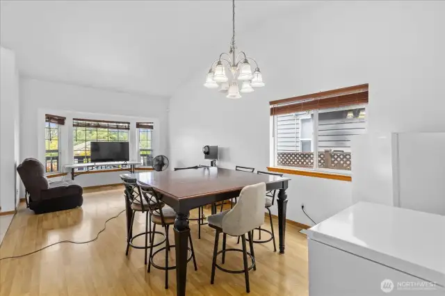 Dining room adjacent to living room.
