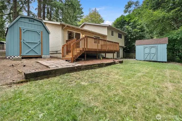 Two storage sheds in bakyard