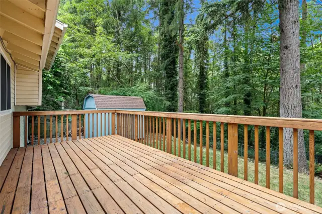 Spacious deck space perfect for outdoor entertainment