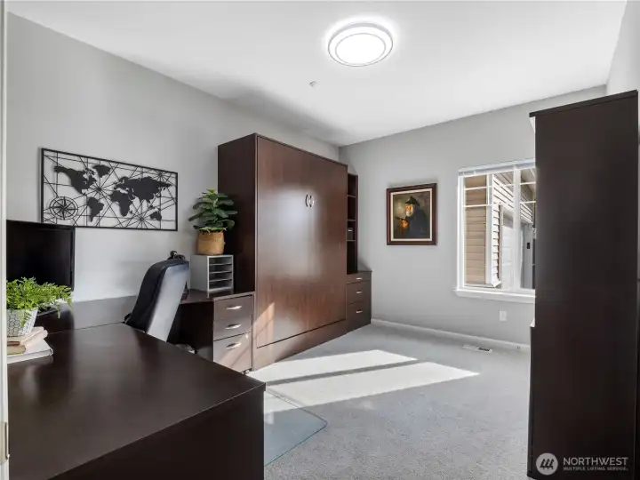 Bedroom #2 currently used as an office.