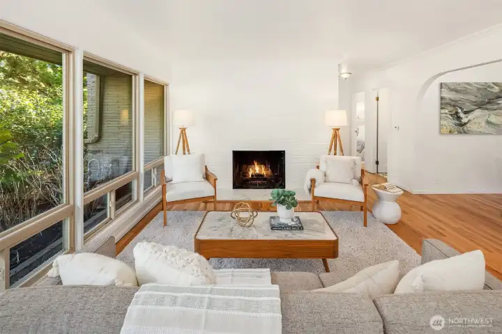 Fireplace for snuggly nights in.