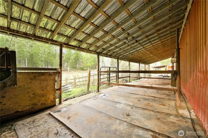 The paddocks attached to the shop to keep your four legged friends out of the weather.