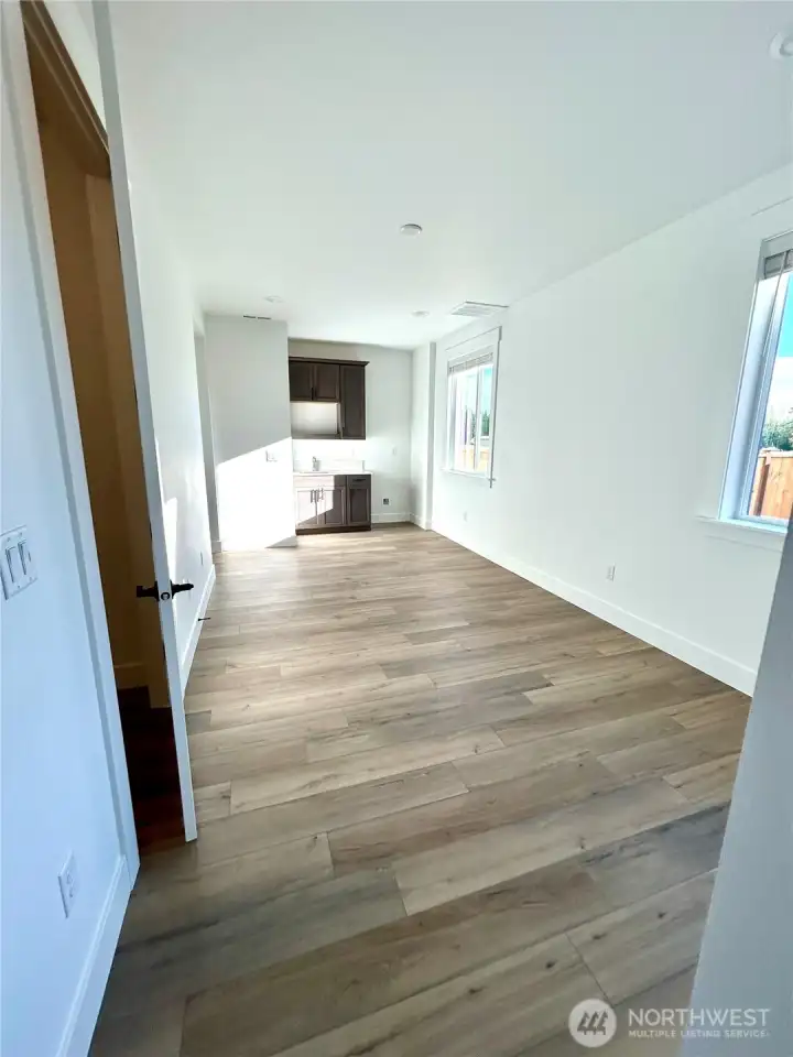 Ensuite with kitchenette and living space