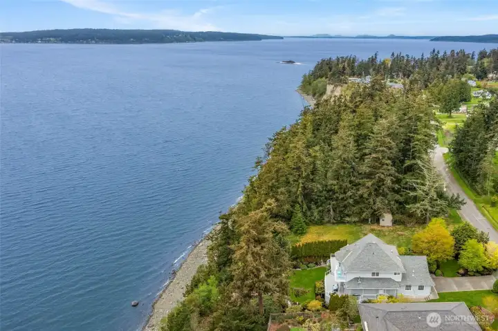 Expansive West-Facing Views Over Saratoga Passage and the Olympic Mountains