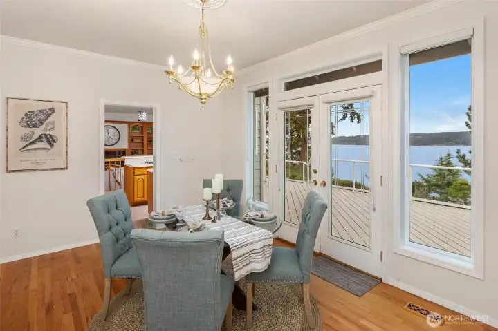 Dining Area with Direct Access to the View Deck