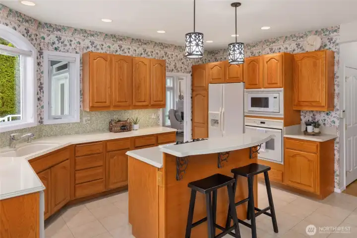 Custom Cabinetry with Pull-Outs for Convenient, Generous StorageGenerous Storage