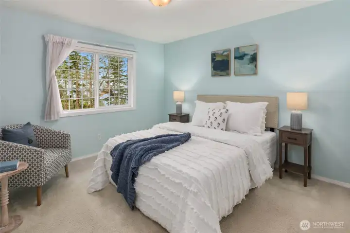 Generous Sunny Bedroom Filled with Natural Light